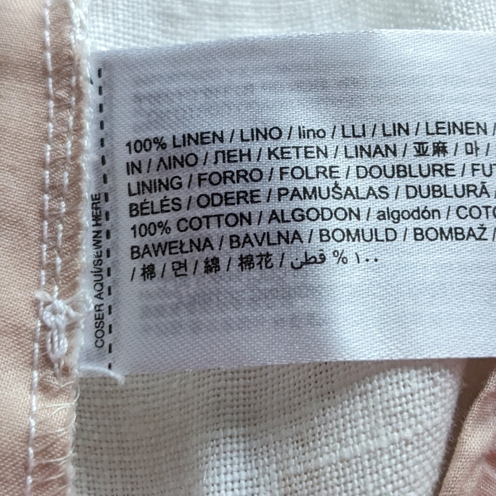 NWT Mango White Linen Straight Leg High Waist Cargo Pants Size 14 - Picture 10 of 14